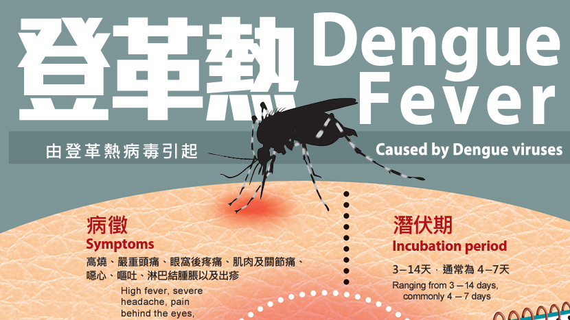 本港錄3宗登革熱傳入個(gè)案 潛伏期內(nèi)曾到馬來(lái)西亞及越南