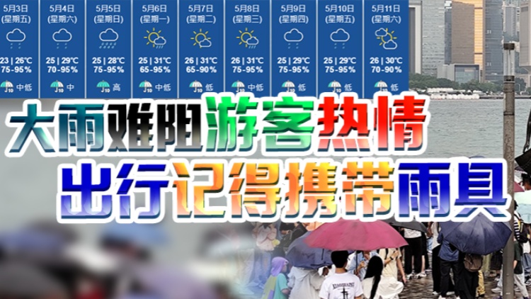 煙花沒鴿，演唱會還在......大雨也澆不滅訪港遊客的熱情