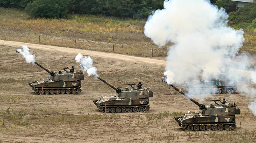 韓軍在韓朝軍事分界線附近重啟炮擊訓(xùn)練