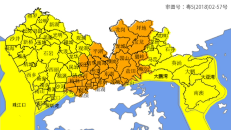 深圳市分區(qū)暴雨黃色預(yù)警信號(hào)升級(jí)為橙色