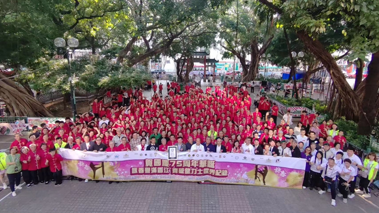 有片｜油麻地榕樹頭公園290人打詠春 創(chuàng)健力士世界紀(jì)錄