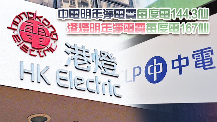 兩電明年1月1日起加價(jià) 中電淨(jìng)電費(fèi)按年增0.98% 港燈增0.9%